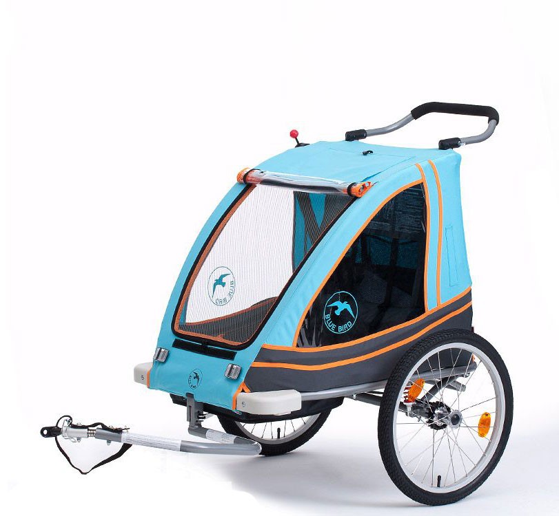 wypożyczalnia rowerów elektrycznych - Przyeczepka rowerowa dla dzieci – Blue Bird